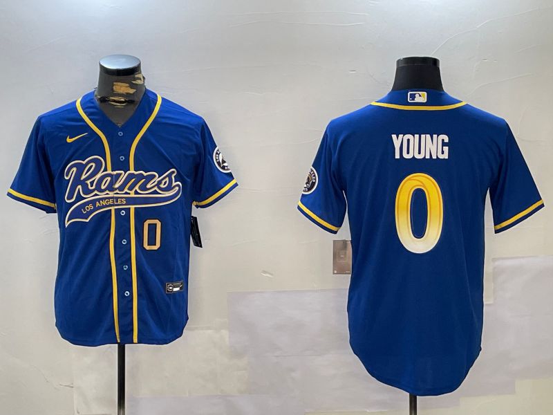Men Los Angeles Rams #0 Young Joint Name 2024 Nike Limited NFL Jersey style 2->los angeles rams->NFL Jersey